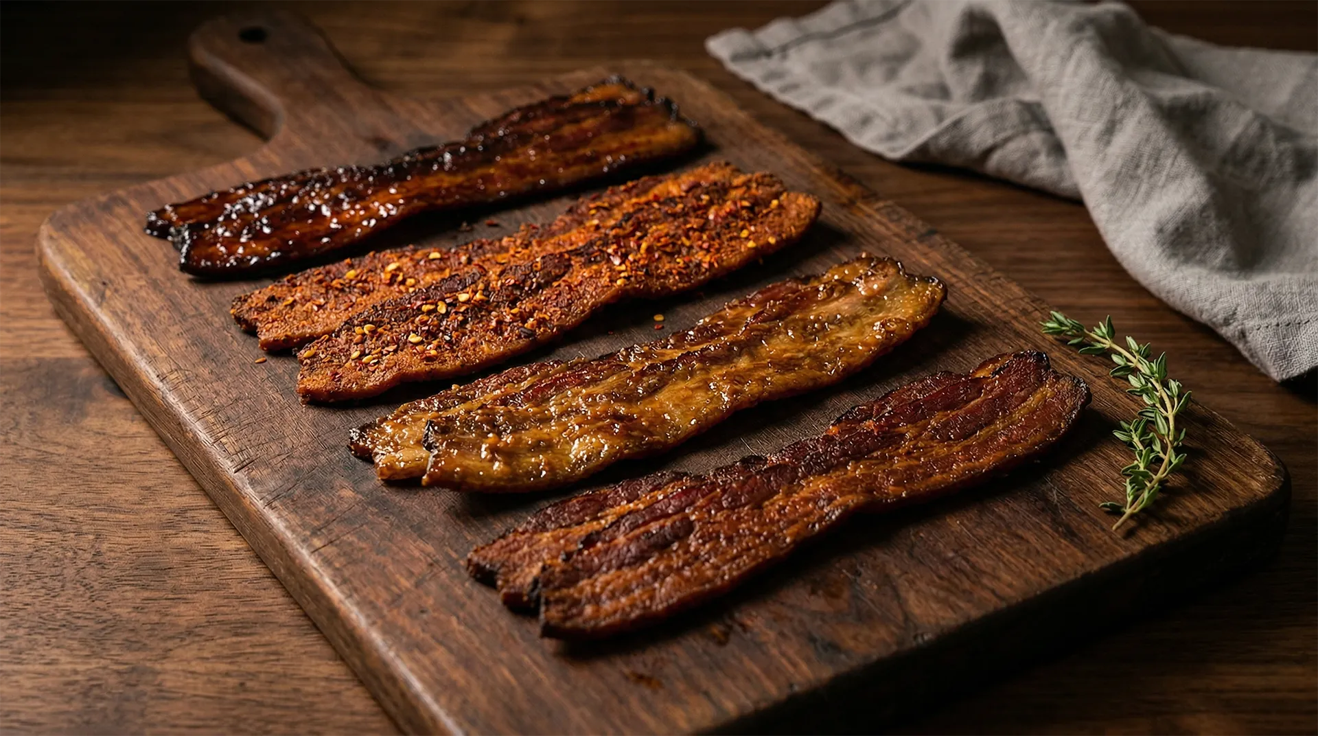 Dehydrator Bacon (Four Ways)