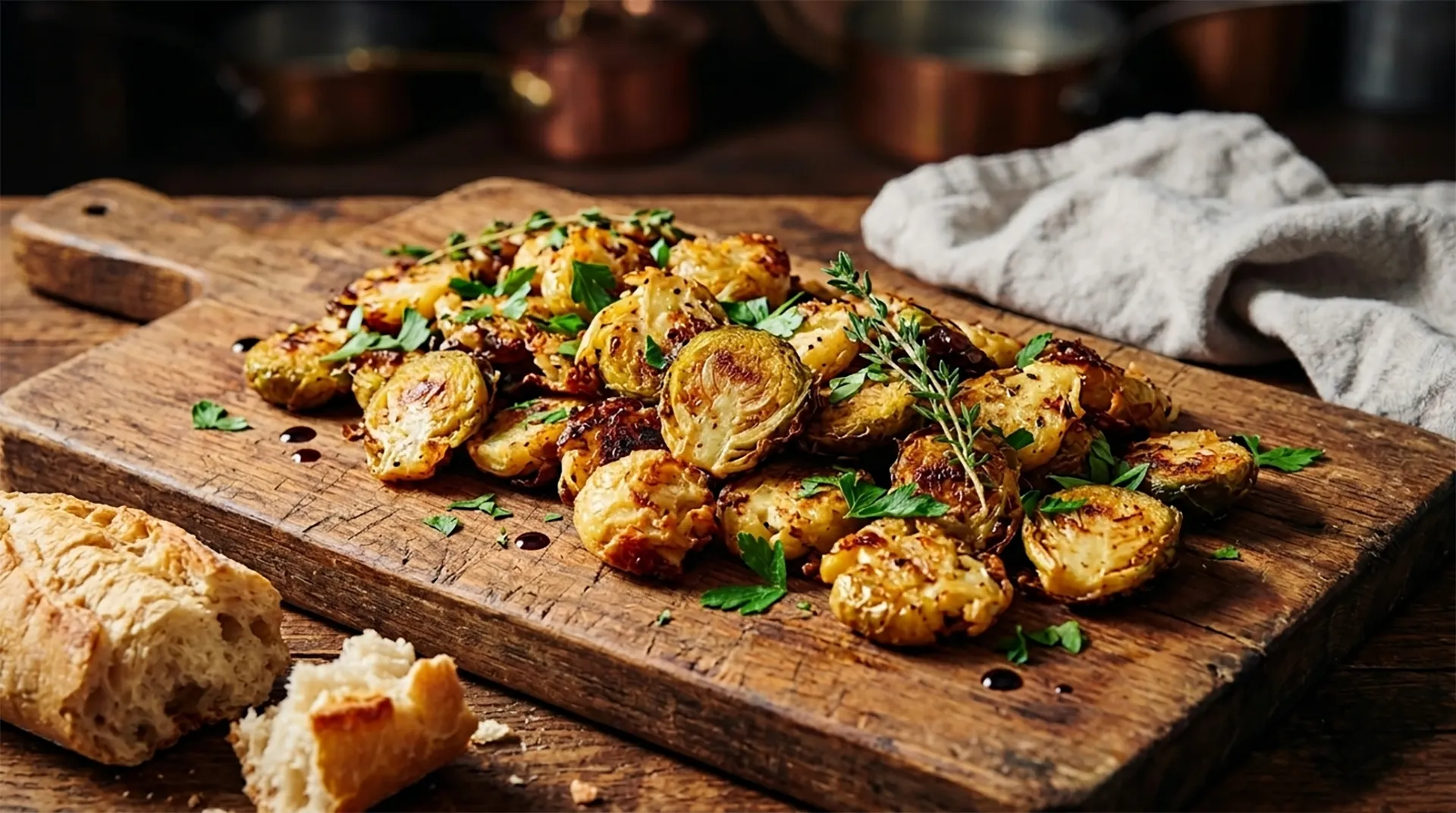 Crispy Smashed Brussels Sprouts